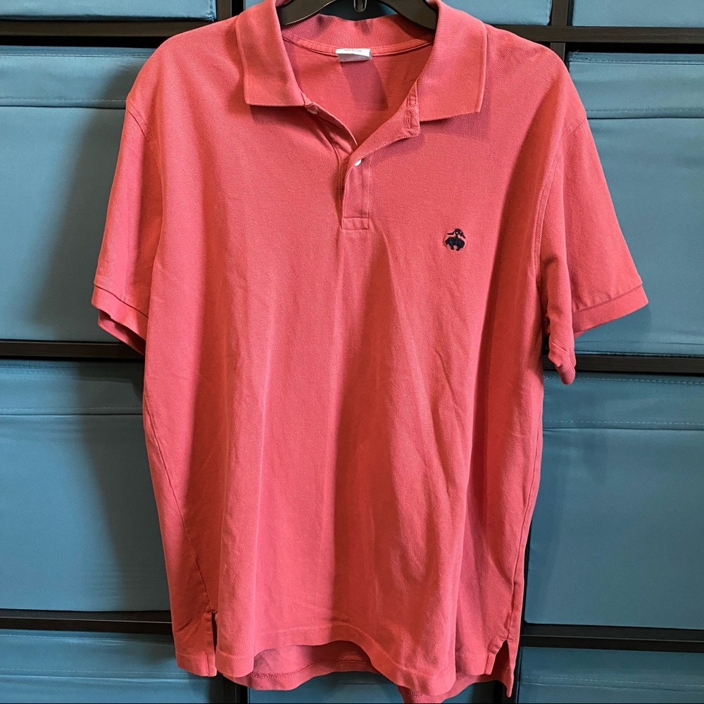 Brooks Brothers Mens Cotton Slim Fit Polo Logo Shirt Size XL
